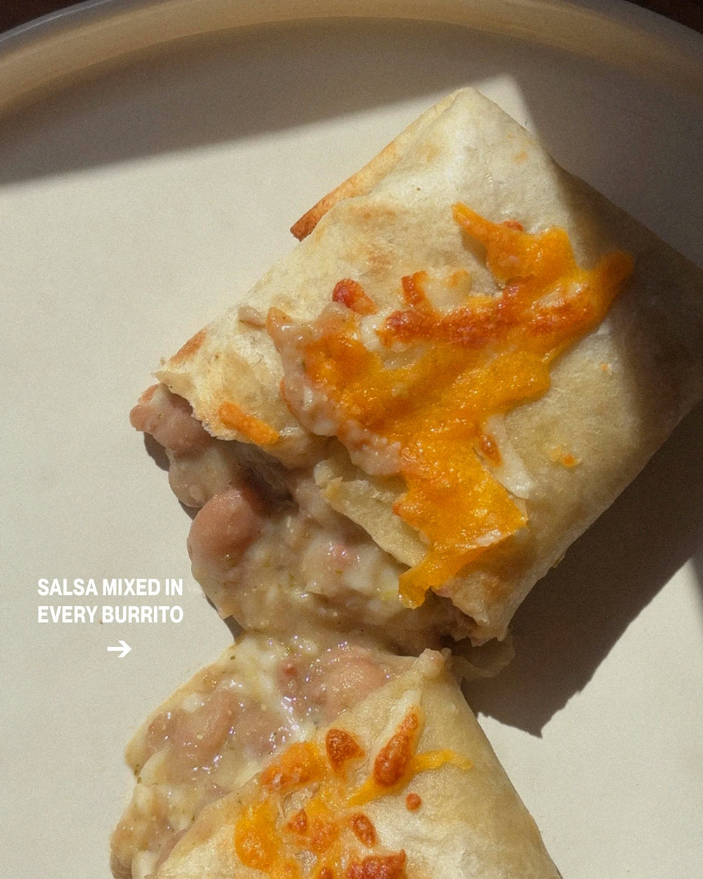 Salsa Verde Frozen Bean and Cheese Burritos