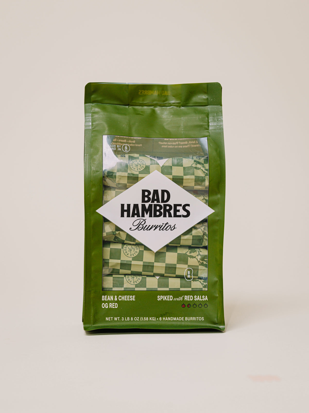 Product shot of a 6 pack Bad Hambres OG Red packaging
